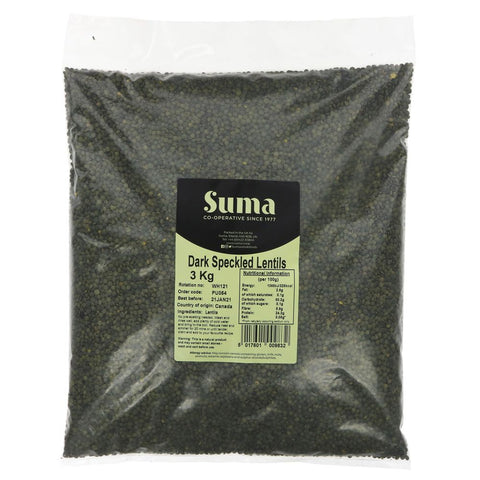 Suma Bagged Down Dark Speckled Lentils 3kg