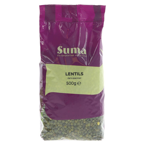 Suma Prepacks Dark Speckled Lentils 500g (Pack of 6)