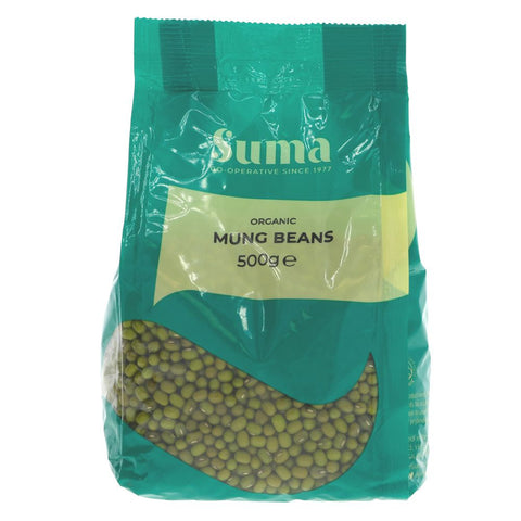 Suma Prepacks Organic Mung Beans 500g (Pack of 6)
