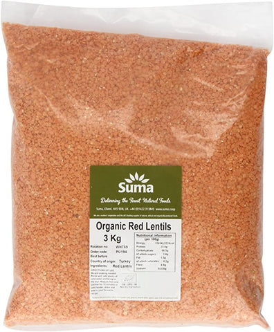 Suma Organic Lentils red split, organic 3Kg