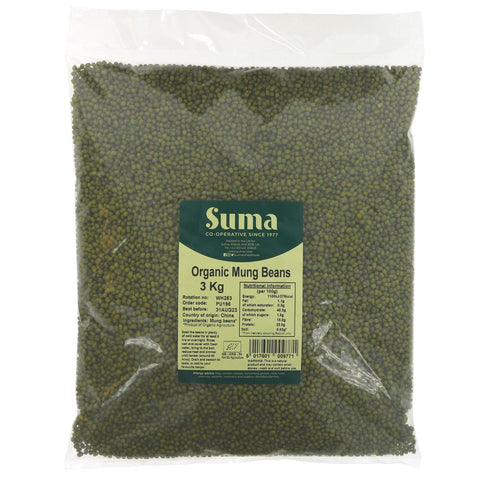 Suma Bagged Down Organic Mung Beans 3kg