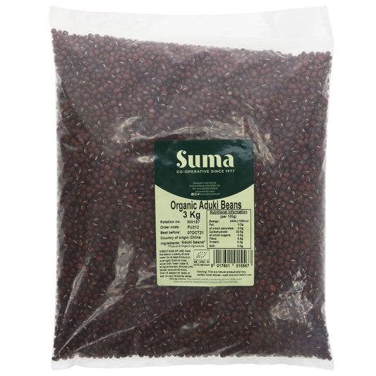 Suma Bagged Down Organic Aduki Beans 3kg