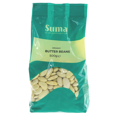 Suma Prepacks Organic Butter Beans 500g (Pack of 6)