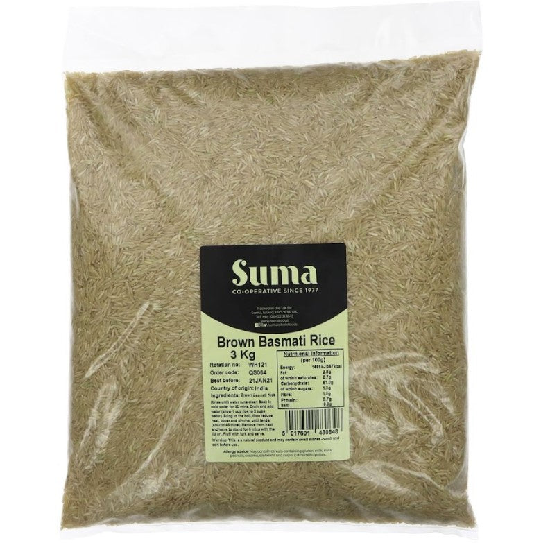 Suma Bagged Down Brown Basmati Rice 3kg