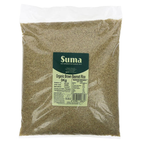 Suma Bagged Down Organic Brown Basmati 3kg