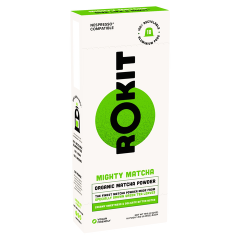 Rokit Pods Organic Mighty Matcha Tea Nespresso Compatible 10 Pods (Pack of 6)