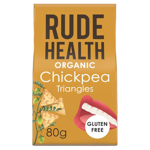 Rude Health Organic Chickpea Triangles 80g (Pack of 6)