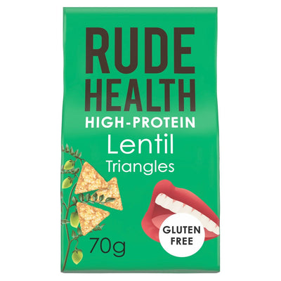 Rude Health High Protein Lentil Triangles 70g (Pack of 6)