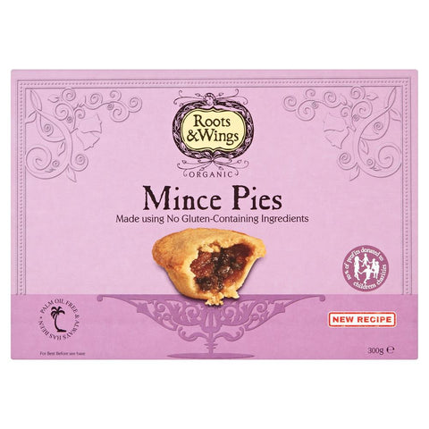 Roots and Wings Organic Gluten Free Mince Pies 300g(Pack of 6)