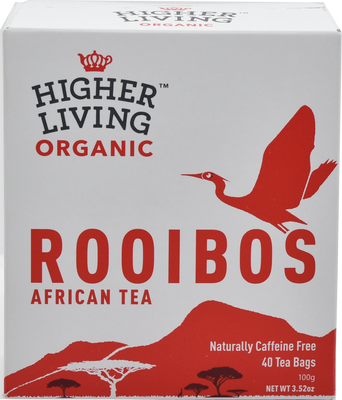 Higher Living Organic Rooibos 40 Bags (Pack of 4)