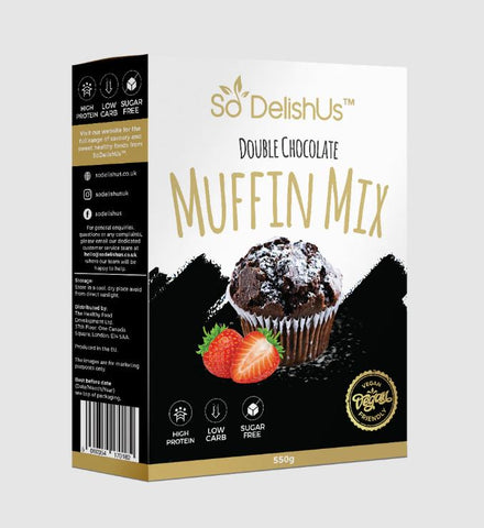 SoDelishUs Double Chocolate Muffin Mix 550g (Pack of 6)