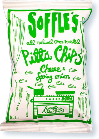 Soffle's Pitta Chips Cheese and Spring Onion Pitta Chips 165g  (Pack of 9)