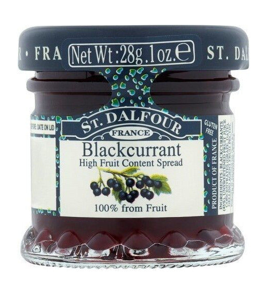 St Dalfour Blackcurrant Fruit Spread 28g (Pack of 48)