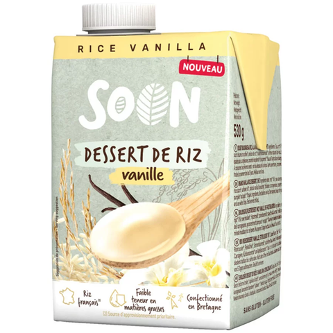 Soon Vanilla Rice Dessert Organic 530g (Pack of 8)