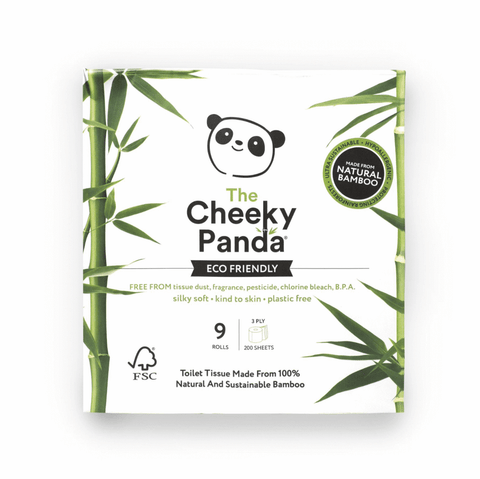 Cheeky Panda 100% Bamboo Toilet Tissue 9 Pack