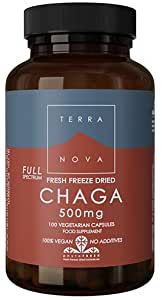 Terranova Chaga 500mg- Full Spectrum (fresh freeze dried-Organic) 100s
