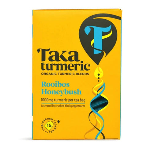 Taka Turmeric Organic Rooibos Honeybush 15 Tea Bags (Pack of 4)