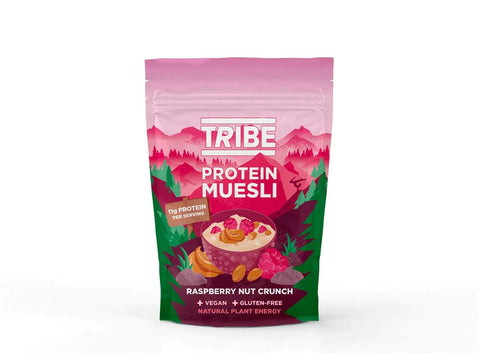 Tribe Protein Muesli (Pouch) - Raspberry Nut Crunch 400g (Pack of 5)