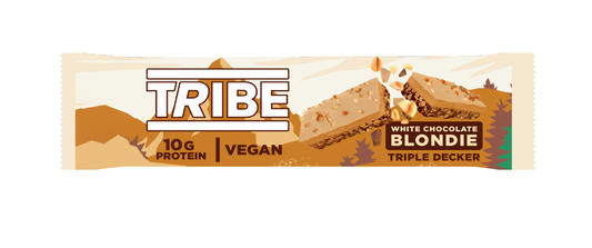 Tribe Triple Decker Bar - White Choc Blondie 40g (Pack of 12)
