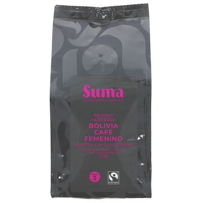Suma Organic Bolivia Femenino Ground Coffee 227g (Pack of 6)