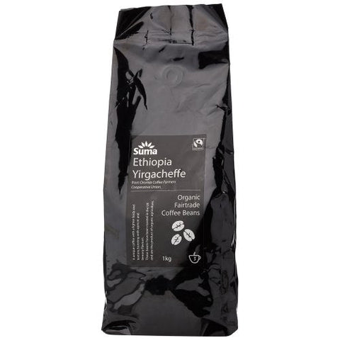 Suma Organic Ethiopia Yirgacheffe Beans 1Kg