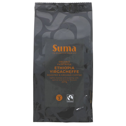 Suma Organic Ethiopia Yirgacheffe Ground 227g (Pack of 6)