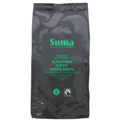 Suma Organic Sumatra Ground Coffee 227g (Pack of 6)