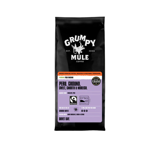 Grumpy Mule Grumpy Cafe Femenino Peru Organic 227g (Pack of 6)