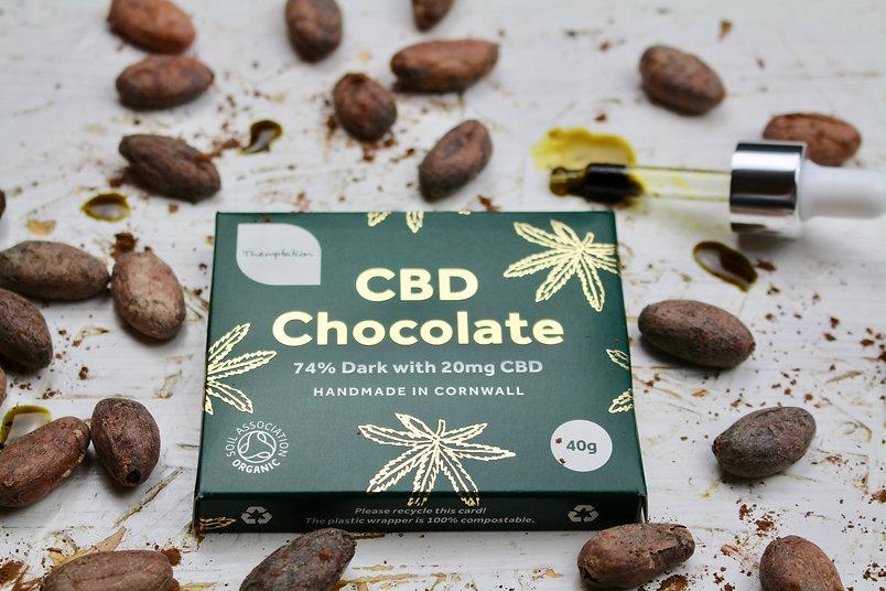 Themptation CBD Dark Chocolate Bar 40g (Pack of 2)