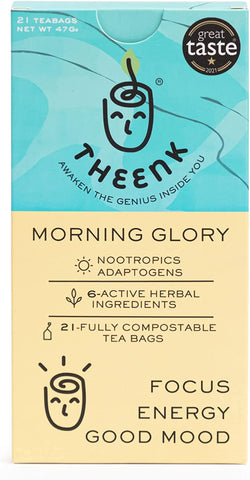 Theenk Tea Morning Glory, 21 tea bags (Pack of 6)