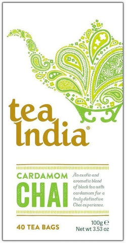 Tea India Cardamom Chai 40bag (Pack of 4)