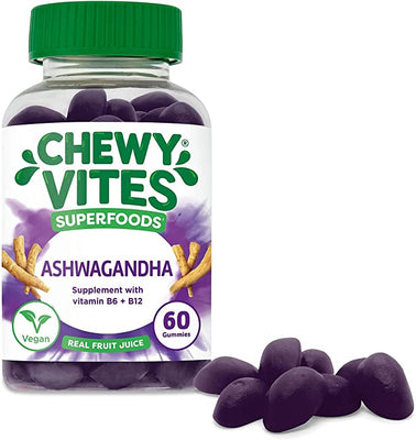 Chewy Vites Adults Ashwagandha 60 Gummies (Pack of 2)