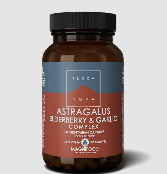 Terranova Astragalus, Elderberry & Garlic Complex 100 Capsules