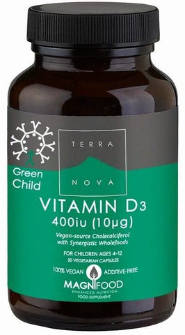 Terranova Nutrition Green Child Vitamin D3 400iu 50 Capsules