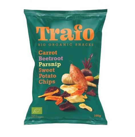Trafo Four Vegetable Chips 100g (Pack of 10)