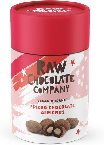 The Raw Chocolate Company Organic Spiced Chocolate Almonds Gift 180g(Pack of 12)