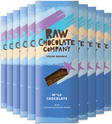 Raw Chocolate Company M*lk Chocolate Bar 70g (Pack of 10)