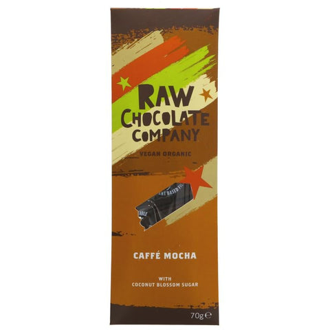 Raw Chocolate Company Caffe Mocha Bar 70g (Pack of 10)