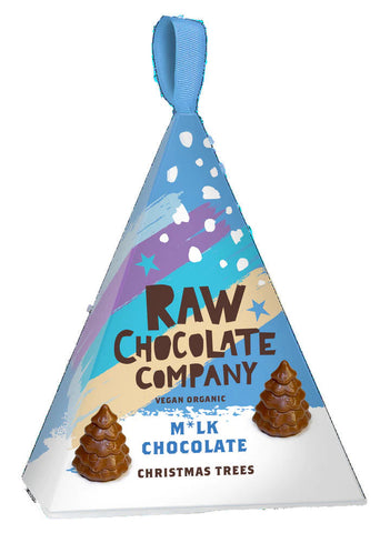 The Raw Chocolate Company Milk Chocolate Christmas Trees 150g (Pack of 6)