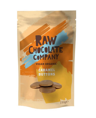 Raw Chocolate Company Caramel Buttons 150g (Pack of 6)