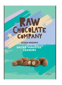Raw Chocolate Company Salted Organic Vanoffee Cashews 100g (Pack of 6)