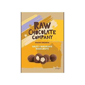 Raw Chocolate Company Organic Salty Chocolate Hazelnuts 100g (Pack of 6)
