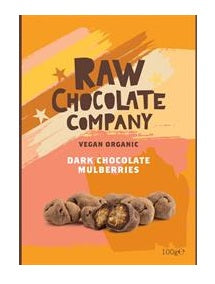 Raw Chocolate Company Organic Chocolate Mulberries 100g (Pack of 6)