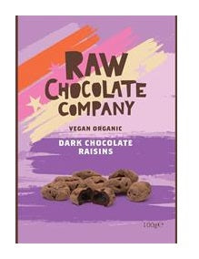 Raw Chocolate Company Organic Chocolate Raisins 100g (Pack of 6)