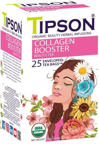 Tipson Organic Beauty Collagen Booster Tea 37.5g 25 Tea Bags