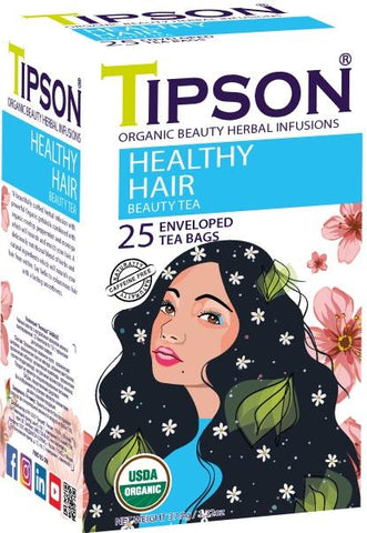 Tipson Organic Beauty Healthy Hair Tea 37.5g 25 Tea Bags