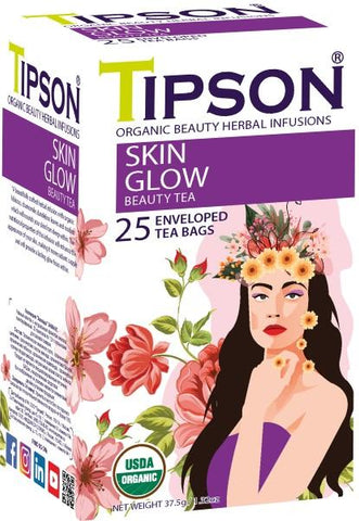 Tipson Organic Beauty Skin Glow Tea 37.5g 25 Tea Bags