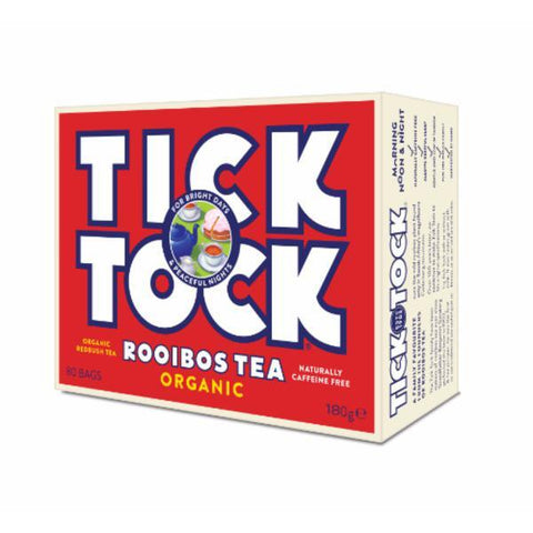 Tick Tock Organic Rooibos Tea 80 Bags (Pack of 5)