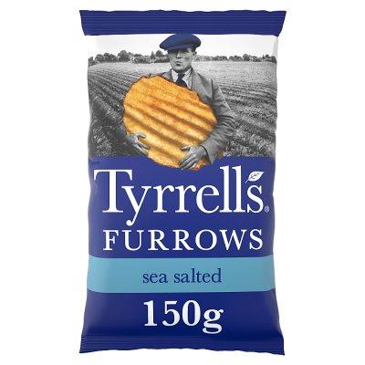Tyrrells Furrows Sea Salted Crisps 150g