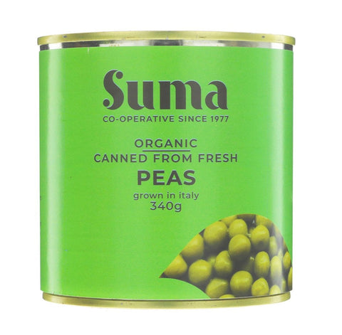Suma Organic Canned From Fresh Peas 340g (Pack of 12)